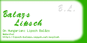 balazs lipsch business card